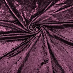 1 Yard Crushed Stretch Panne Velvet Velour Fabric for Dresses Dancewear Loungewear and Costumes Plum