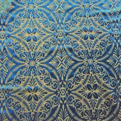 1 Yard Lili Damask Burnout Velvet Fabric for Apparel Crafts Costumes Fashion Decor 58 Inches Width Blue