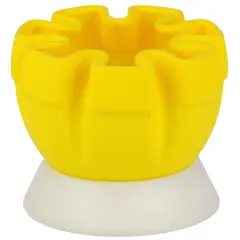 Hutzler Lemon / Lime Citrus Squeezer with Stand, Silicone Hand Juicer- Easy Mess-Free Squeezing for Table Serving Yellow