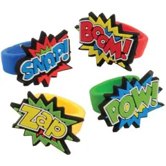 Superhero Rubber Rings Include 12 Units
