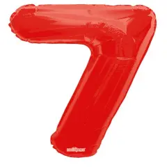 34" Numeral 7 Balloon - Red, 1ct