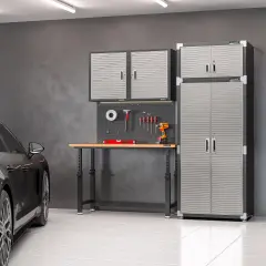 Seville Classics UltraHD Storage Cabinet, 30" W x 18" D x 72" H Graphite