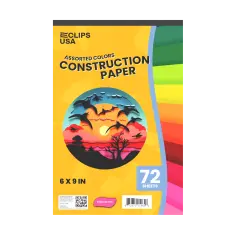 Construction Paper Pad 6x9 in &ndash; 72 Sheets &ndash; 48 Sets
