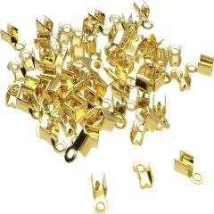 The Beadsmith Connector with Prong &ndash; Fold Over End Caps for Rattail, Leather, Suede, Lace, Ribbon, Cord, Ball Chain & Other Stringing for Jewelry Making