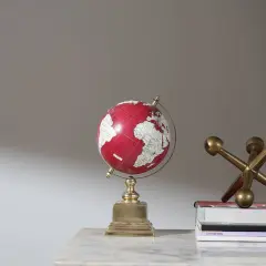 Tabletop Decorative Globe on Aluminum Base-10.75"(H)