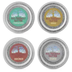 Natural Earth Paint Eco-Friendly Cosmetic Glitter - Set of 4, Assorted Colors, 10 g