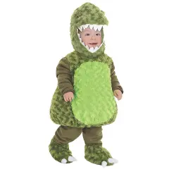 Toddler T-Rex Costume Green Plush Dinosaur Outfit for Halloween