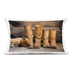 Stupell Industries A Hard Days Work Boots Indoor Pillow, 14 x 7 x 20