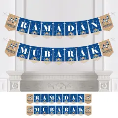 Big Dot of Happiness Ramadan Mubarak - Bunting Banner - Party Decorations - Ramadan Mubarak