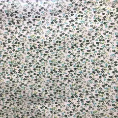 1 Yard Green Small Daisy Print Poly Cotton Fabric for Sewing Crafts and Decorative Projects 59/60 Inch Width