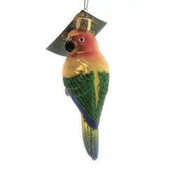 Old World Christmas 4.75 In Sun Conure Tree Ornament , Ornament Vocal Lively Orange
