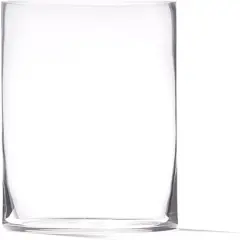 4E's Novelty 16" Cylinder Glass Vase &ndash; Elegant Clear Glass Vase for Flowers, Candles & Decor. Perfect Cylinder Vase!