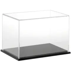 Plymor Clear Acrylic Display Case, 9" W x 6" D x 6" H Black