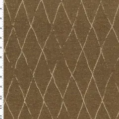 Honey/Brown/Beige Diamond Damask Woven Decorating Fabric By the Yard