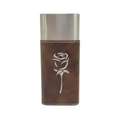 Cigar Case with Cutter - Rose - Leather Rustic/Silver