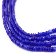The Bead Chest Translucent Cobalt Blue Matte Glass Seed Beads (3mm) - 24 inch Strand of Quality Glass Beads