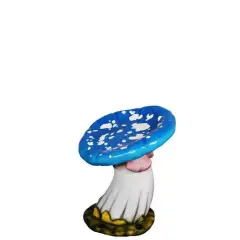 Blue Single Mushroom Stool Over Sized Statue