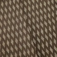 Deep Brown/Ivory Wool Blend Abstract Damask Decor Fabric By the Yard