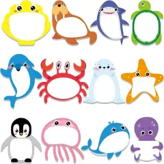 24 Pads Cute Sticky Notes Kawaii Fun Animal Sticky Notes Pads Bulk Cartoon Memo Self Adhesive for Veterinary Gift Office School Tab Animal Party Supplies(Ocean Animals)