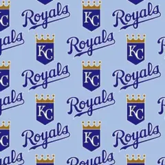 Licensed MLB Kansas City Royals Lt. Blue Cotton 6641-B Fabric by the Yard