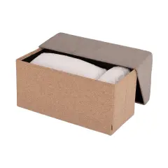 Seville Classics The Vineyard Collection Cork Storage Trunk Taupe