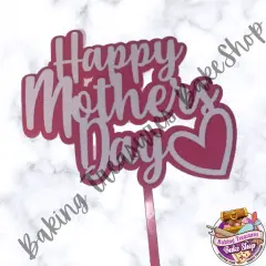 Pink Mothers Day Cake topper
