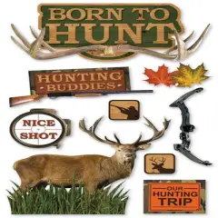 Paper House Born To Hunt Dimensional Stickers