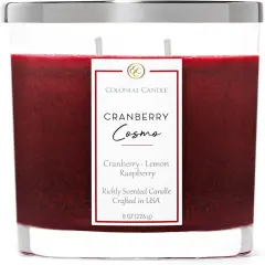Cranberry Cosmo Scented Candle Jar, Highly Fragranced Candles for Home Scented, Mottled Wax Candle, 2 Wick, 8 oz - Made in The USA
