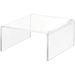 Plymor Clear Acrylic Short Square Display Riser, 3.5" H x 7" W x 7" D (1/4" thick)