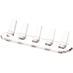 Plymor Clear Acrylic Ring Finger Display, Five, 8.25" W x 2.25" D x 1.75" H
