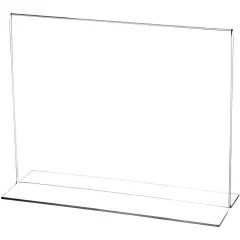 Plymor Clear Acrylic Sign Display / Literature Holder (Bottom-Load), 9" W x 7" H