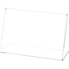 Plymor Clear Acrylic Sign Display / Literature Holder (Angled), 6" W x 4" H