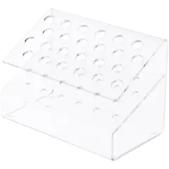 Plymor Clear Acrylic Slanted 24 Pen Display Holder, 4.5" H x 6.5" W x 3.75" D