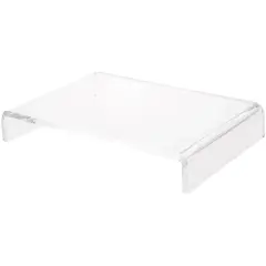 Plymor Clear Acrylic Rectangular Display Riser, 2" H x 12" W x 8" D (3/8" thick)