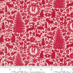 Pine Valley O Holy Night Red 44"/45" Fabric Per Yard