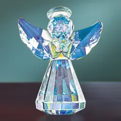 Collections Etc Beautiful Crystal Glass Angel Decoration