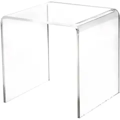 Plymor Clear Acrylic Square Display Riser, 4" H x 4" W x 4" D (1/8" thick)