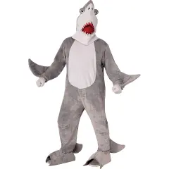 Shark Chomper Mascot Costume With Headpiece And Attached Accessories