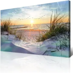 Summer Wall Decor For Living Room Wall Decor For Bedroom Blue Sea Beach Scenery