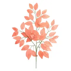 23" Silk Ficus Spray: Coral (Set of 12)