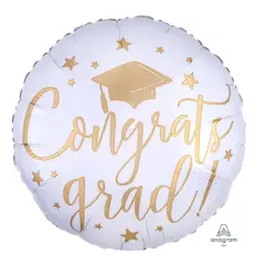 CONGRATS GRAD ROUND BALLOON - IN STORE ONLY