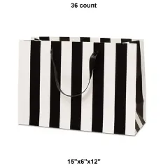 Mega Stripe Euro Totes 15" x 6" x 12" Premium Packaging Design
