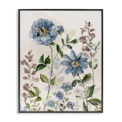Stupell Industries Blushing Blue Garden Flowers Framed Giclee By Sally Swatland