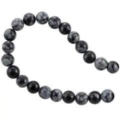 Snowflake Obsidian Round Beads 6mm (16" Strand)