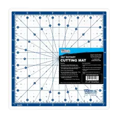 8" x 8" Self-Healing Cutting Mat 7-Ply - Rotary White/Blue Craft Mat, Non-Slip Cutting Mats for Crafts, Sewing, Quilting, Scrapbooking