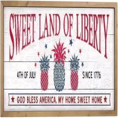 4th Of July Wall Art Decor - 23.6&times;11.8 Inch (Red)