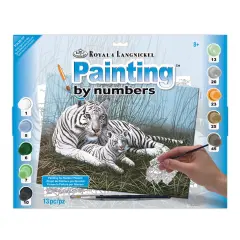 PJL22 | Painting by numbers&trade; 13pc 11.25" x 15.375" White Tigers in the Mist Painting Project