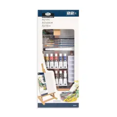 REA5204 | Acrylic Paint H-Frame Easel Art Set - 22pc