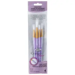 RCC 220 | Crafter's Choice&trade; 4pc White Taklon Round Brush Set