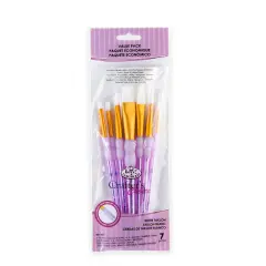RCC 408 | Crafter's Choice&trade; 7pc White Taklon Variety Brush Set